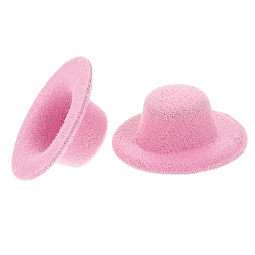 ifundom 20 Stück Mini-Hut So Tun, Als Ob Sie Puppenhausdekor Würden Miniaturhüte Zum Basteln Puppenmütze Mini-haushut-Dekoration Puppenkleid Mütze Miniatur-puppenhut Stoff Rosa von ifundom