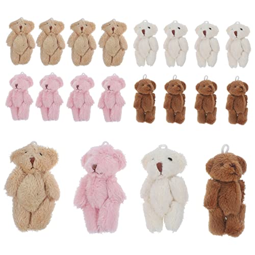 ifundom 20 Stück Mini Plüschbären Miniaturbärenfiguren Minibären Miniaturbären Aus Plüsch Kleine Bären Miniaturbären Für Babypartys Taschenanhänger Kleiner Bär Zum Basteln Kleiner von ifundom