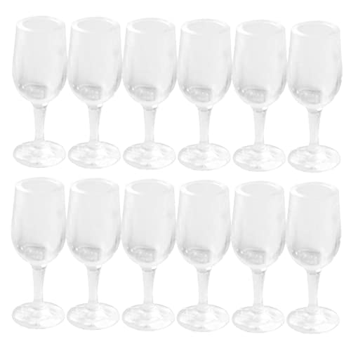 ifundom 20 Stück Mini Weinglas plastikenten plasure playmobilhauser mikrowe tomodell dekorativer Miniaturen Kelch Puppenhaus Kelch Blase Miniaturbrille Miniaturkelche Transparent von ifundom