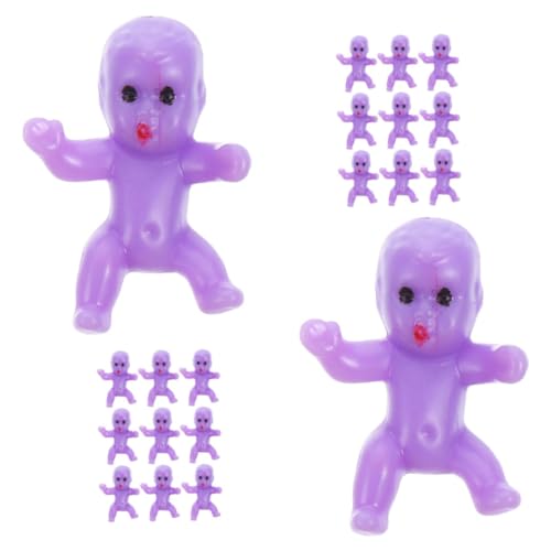 ifundom 20 Stück Mini- -eiswürfel Mini-Babys Säuglingsspielzeug Party Dusche Dekorationen Babystatuen Aus Kunststoff Kleine Babypuppen Babyfiguren Süße Minibabys Violett Plastik von ifundom