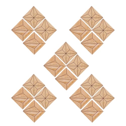 ifundom 20 Stück Miniatur-bodenfliesen Für Puppenhäuser: Retro-Fliesen Aus Holz Für Die Dekoration Von Küche, Wohnzimmer Und Schlafzimmer Im Vintage-Stil, Mini-hauszubehör von ifundom