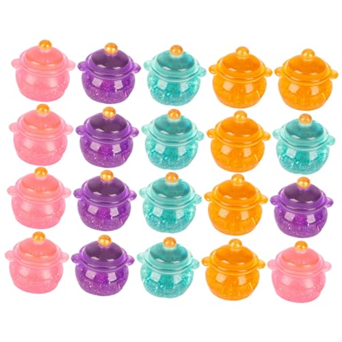ifundom 20 Stück Pailletten Kochtopf Mini Topf Modell Miniatur Topf Modell Ornamente Mini Kocher Puppenhaus Eintopftopf Simulationstöpfe Dekorative Simulationstöpfe von ifundom