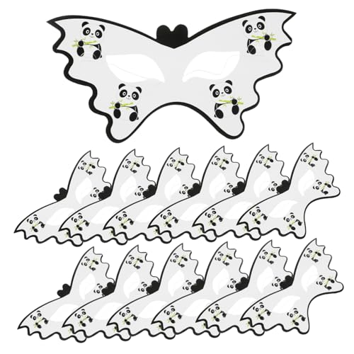 ifundom 20 Stück Panda-partymaske Karikatur Gesichtsmaske Hautpflege Masken Bemalbare Tiermaske Maskerade Maske Horror-maske Halloween-tiermaske Gesicht Maske Papier von ifundom