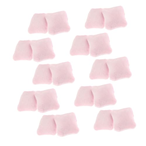 ifundom 20 Stück Rosa Möbel Haus Miniatur Dekokissen Zeug Winzige Kissen Kissen Modell Zimmer Puppenhaus Wohnzimmer Mini Maßstab Sofa Simulierte Dekoration Schlafzimmer Für Zubehör von ifundom