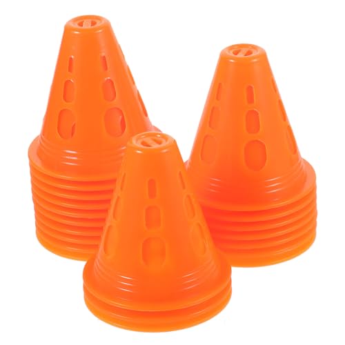 ifundom 20 Stück Skates-hindernis Sport Ausbildung Sportkegel Zapfen Trainingskegel Für Bohrer Trainingskegel Zum Skaten Simulation Straßenschild Für Rollschuhe Plastik Orange von ifundom