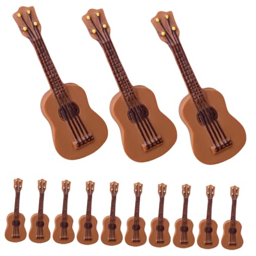 ifundom 20 Stück Teiliges Mini Gitarren Modell Kreative Miniatur Gitarren Deko Leicht Vintage für Puppenhäuser Miniaturlandschaften Fotorequisiten Kompakt und Tragbar von ifundom