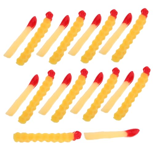 ifundom 20 Stück Teiliges Simulation Pommes Frites Ketchup Deko Fotorequisite Realistische Kunstlebensmittel Modell für Restaurant Tisch und Fensterausstellung von ifundom