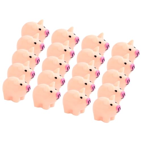 ifundom Miniatur-Schweinchen-schmuck 20 Stück Schweine-Ornamente Aus Kunstharz Zur Dekoration Im Miniaturgarten Für Jungen Und Mädchen von ifundom