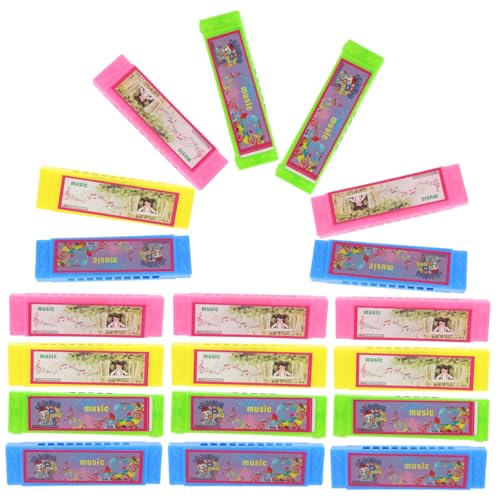 ifundom 10-Loch-diatonische Mundharmonika Spielzeug-Set 20-teilig Kunststoff Musikspielzeug Für Jungen Und Mädchen Musikalische Früherziehung Zufällige Farbe von ifundom
