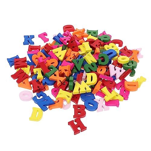 ifundom 200 Stück Bunte Holzbuchstaben Teiliges für DIY Bastelprojekte Hohe Dekorative Englische Buchstaben aus Holz für Partys und Kreative Anwendungen von ifundom