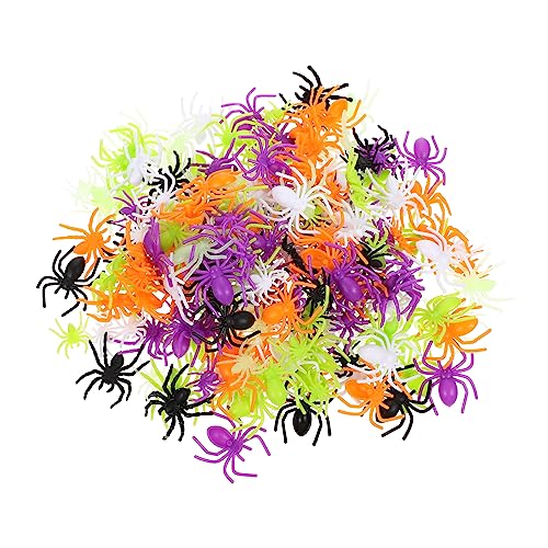 ifundom 200stücke Halloween Spinnen Realistische Plastik Spinnen Für Halloween Deko Party Und Spreche Wiederverwendbare Und Farbenfrohe Requisiten von ifundom