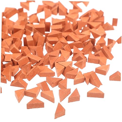 ifundom 200St Mini-Steine Wandspachtel Bausteine Wanddekor aus Backstein Garten Ziegel bastelmaterial bastel Materialien dreieck mini liefert gefälschte Ziegel selber Machen Möbel Ton von ifundom
