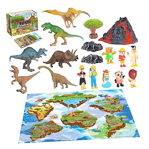 ifundom 20pcs Dinosaurier Modelle Vulkan Spielzeug Realistische Pädagogisches Spielzeug Für Kinder von ifundom