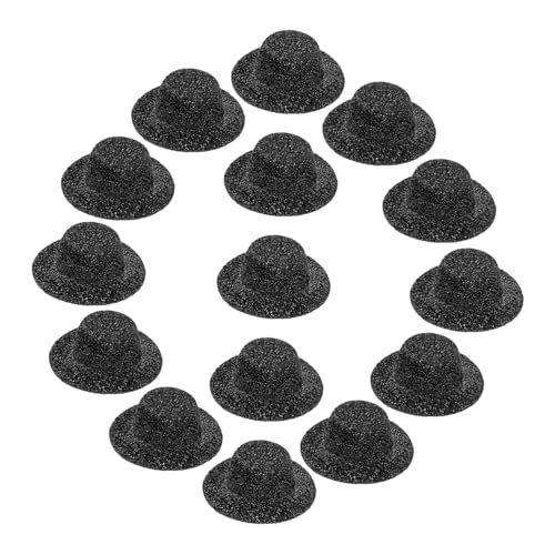 ifundom 20St Mini-Jazzhut Kleiner Zylinder Mini-Jazzhüte für Partys Mini-Puppenmütze Mini-Zylinder Kleine Jazzhütchen zum Basteln Puppe verkleiden Sich Kostüm Feiner Farbiger Stoff Black von ifundom