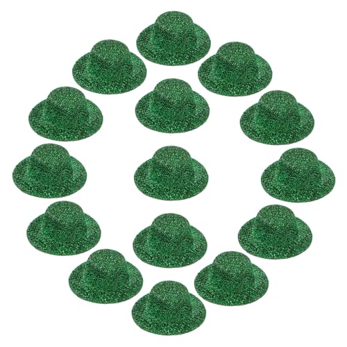 ifundom 20St Mini-Jazzhut Mini-Sachen Miniaturhüte zum Basteln Mini-Zylinder Dollhouse Accessories dekoringe kleine Hüte basteln austauschbare Miniaturhüte Feiner Farbiger Stoff Dark Green von ifundom