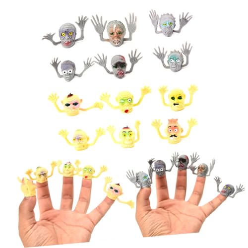 ifundom 20St pädagogische Puppe Halloween zubehör Kinder Halloween Accessoires für Kinder Spielzeuge PVC-Spielzeug Fingerpuppen für Kinder Geisterkopf Marionette von ifundom