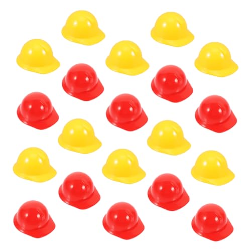 ifundom Mini-bauhut-Set 20-teiliges Kinder-sicherheitshelm-Set Mini-kunststoffhelm Für Puppen Spiel-bauhut Anziehhut Für Kleinkinderpartys von ifundom