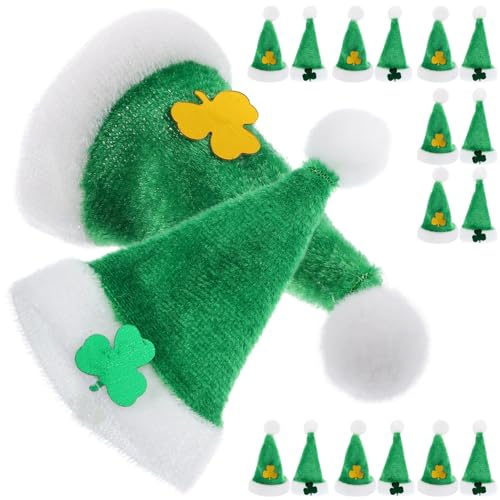 ifundom Entzückendes Mini-plüschhut-Ornament-Set 20-teilig Für Puppenprojekte St Patrick's Day- von ifundom