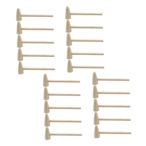 ifundom Mini-hämmer Aus Naturholz – 20-teiliges Kinder-Spielzeug-Set Sicher Und Perfekt Für Kreatives Basteln von ifundom