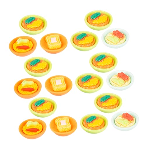 ifundom 20St simuliertes Essen Puppenhaus Attraction so tun, als ob Man Spielzeug spielt Fake-Snack-Dekor Zubehör für Handyhüllen Mini-Snack-Set gefälschter Snack realistisch Karikatur von ifundom