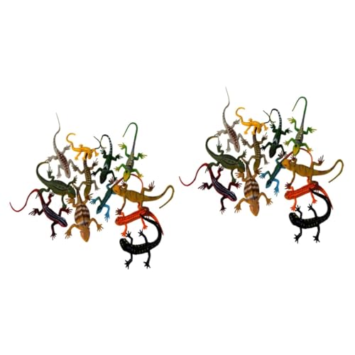 ifundom 24 STK künstliche Eidechse Reptilien Figuren Vorschulspielzeug Tierfiguren Spielzeug Eidechsen Modelle gefälschte Eidechse simuliertes Echsenmodell Perlmutt einstellen Lipgloss von ifundom