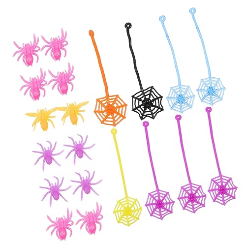 ifundom 24 Stück Halloween- Halloween Halloween Toys büro Dekoration Party Dekoration Office Decoration Halloween-Requisiten Spinnenrequisiten Weichkleber von ifundom