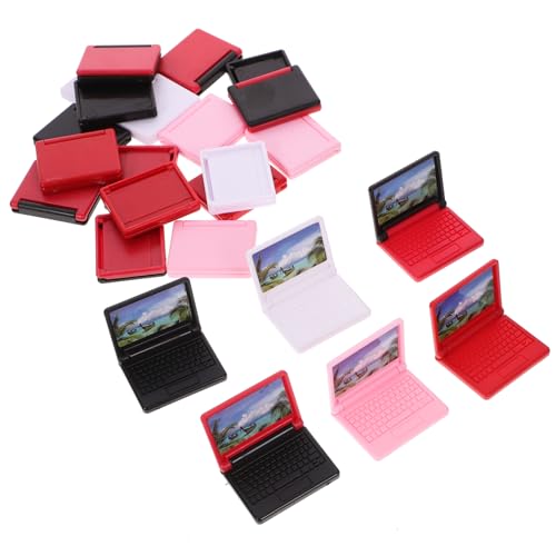 ifundom 24stücke Mini Laptop Spielzeug Für Puppenhaus Realistische Modelle Farben Für Miniaturen Und Kreative Dekorationen Für Puppenliebhaber von ifundom
