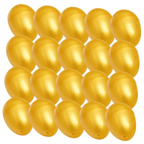 ifundom 24 Stück Teiliges Befüllbare Goldene Plastikeier Kinderfreundliche Aufbewahrungseier für Frühlingsfest DIY geschenkverpackung Kreative Spielzeugeier von ifundom