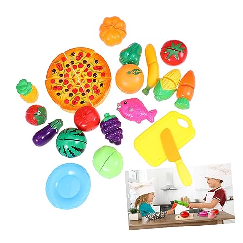 ifundom 24 Stück Teiliges Küchen Spielzeugset für Cartoon Gemüse Pizza Schneide aus Umweltfreundlichem Kunststoff Pädagogisches Rollenspielzeug für Kreative ifundom 24 Stück Teiliges Küchen Spielzeugset für Cartoon Gemüse Pizza Schneide aus Umweltfreundlichem Kunststoff Pädagogisches Rollenspielzeug für Kreative von ifundom