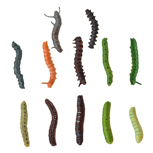 ifundom 24 Stücke Gefälschte Caterpillar Wurm Home Decoration Landschaftszubehör (zufälliger Stil) von ifundom