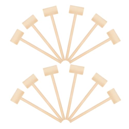 ifundom 24 Teiliger Mini Holzhammer Mini Schokoladenknacker Holzhammer Für Zerbrechliche Schokoladenbonbon Bastelwerkzeuge Party Spiel Requisiten von ifundom