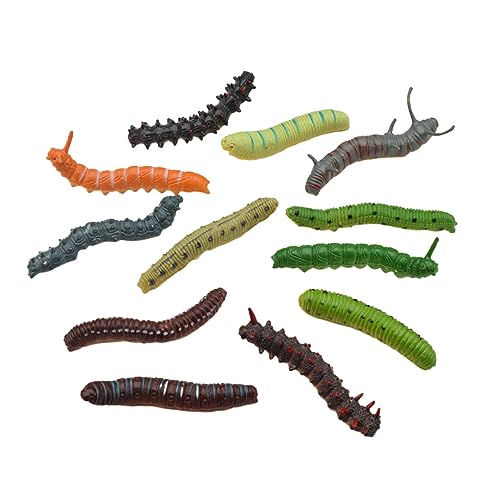 ifundom 24St künstliche Raupe Aprilscherz Spielzeug Tiere Plüsch Raupe gefälschte Wurmraupe Bausatz kinderspielzeug Halloween Spielzeug deko lustig Raupenverzierung Bonsai-Ornament Plastik von ifundom