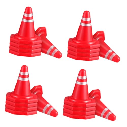 ifundom 24Stücke Mini Verkehrskegel Spielset Lernspielzeug Für Jahren Material Für Verkehrssicherheitstraining Und Kreative Spielmöglichkeiten Kompakte Leuchtende von ifundom