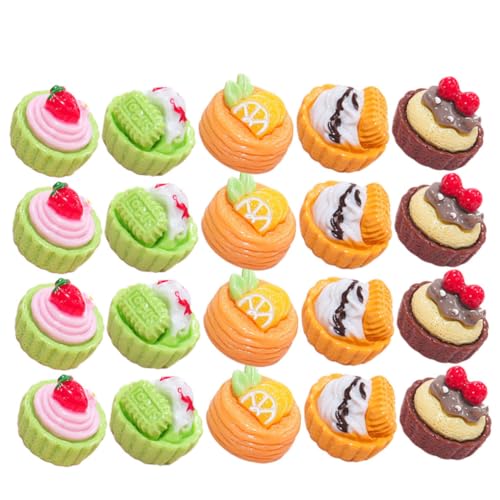 ifundom 24stücke Miniatur Dessert Realistische Spielzeug Kuchen Snacks Für Puppenhaus Küchen Fotografie Zubehör von ifundom
