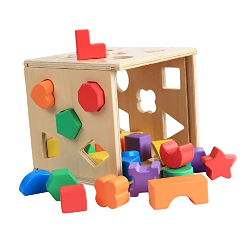 ifundom Intelligenzspielzeug Für Kinder Form-Matching-Spielzeug 25-Loch-holzblöcke Früherziehung Weisheitsspielzeug Babyspielzeug von ifundom