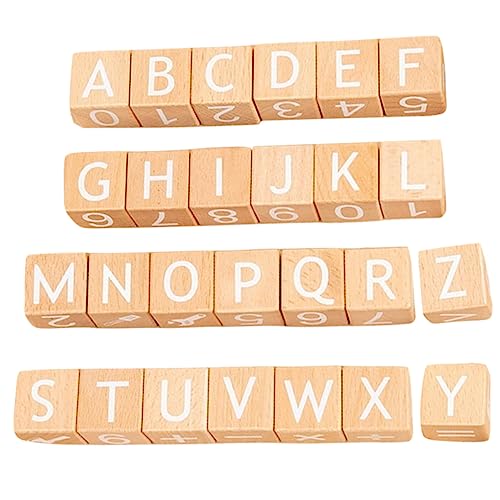 ifundom 26Stücke Teiliges Holzbuchstaben und Lernblöcke für Frühe Bildung für Kreatives und Alphabetisches Lernen Strapazierfähig und Sicher für Kleinkinder ifundom 26Stücke Teiliges Holzbuchstaben und Lernblöcke für Frühe Bildung für Kreatives und Alphabetisches Lernen Strapazierfähig und Sicher für Kleinkinder von ifundom