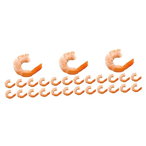 ifundom 27 STK Garnelen Essen Meerestiermodell Desktop-Ornament Meerestierspielzeug Modell Mit Gekochten Garnelen Nachahmung Von Garnelenfleisch Tierdekor Kind Ozean PVC Kleines Geschenk von ifundom