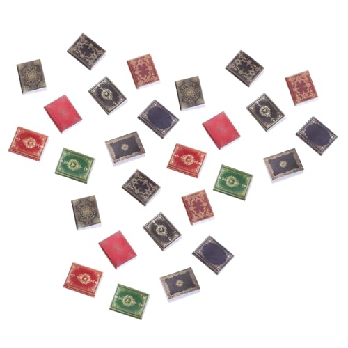 ifundom 27St Puppenhaus Bücher Little Books Tiny Book Classic Books Modellbau Decorative Books Minibücher für Puppenhaus Minibuch Minis Miniaturbücher dekorative Minibücher Papier von ifundom