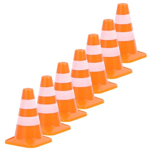 ifundom 28 STK Roadblock Sandtischmodell Verkehrskegel Orangenzapfen für Kinder Kinderspielzeug verkehrszeichen Spielzeug Schmücken Tischzubehör Straßensperre Zeichen Mini-Straßensperre von ifundom