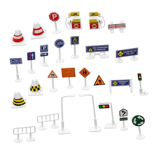 ifundom 28 Stück Teiliges DIY Verkehrszeichen Spielzeugset für Lernspielzeug mit Miniampeln Straßenverkehrszeichen und Verkehrssicherheit für Vorschulkinder ifundom 28 Stück Teiliges DIY Verkehrszeichen Spielzeugset für Lernspielzeug mit Miniampeln Straßenverkehrszeichen und Verkehrssicherheit für Vorschulkinder von ifundom