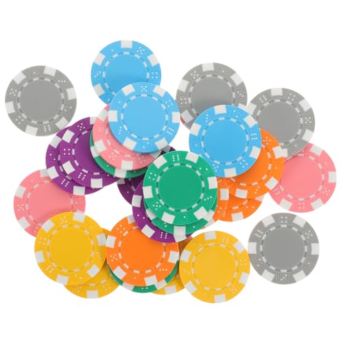 ifundom 28 Stück Teiliges Pokerchip aus Langlebigem Material Farben für Poker und Tischspiele mit Glatten Kanten für Angenehmes Spielvergnügen von ifundom