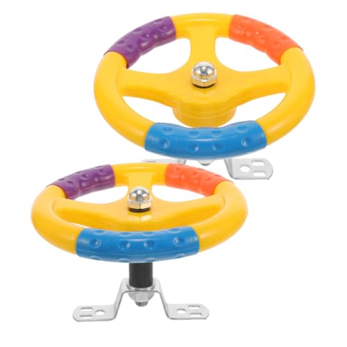 ifundom 2Pcs Spielzeugauto-Lenkrad Auto Zubehör Auto Teile Schwungrad Lenkradknopf puppenwagen lenkradbezug Kunststoff-Lenkrad Hinterhof-Spielrad Metall ifundom 2Pcs Spielzeugauto-Lenkrad Auto Zubehör Auto Teile Schwungrad Lenkradknopf puppenwagen lenkradbezug Kunststoff-Lenkrad Hinterhof-Spielrad Metall von ifundom