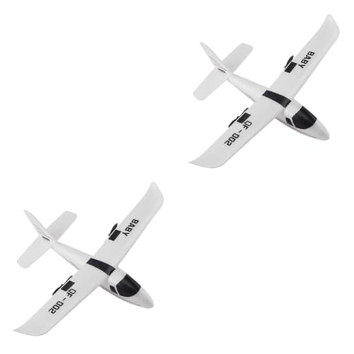 ifundom 2St Fern gesteuertes Segel Flugzeug fliegendes Spielzeug 3D-Flugzeugmodelle Handwurfgleiter LED-Lichtleiste led-lichtband Segelflugzeug RC-Flugzeug gebaut reparierter Flügel Weiß von ifundom