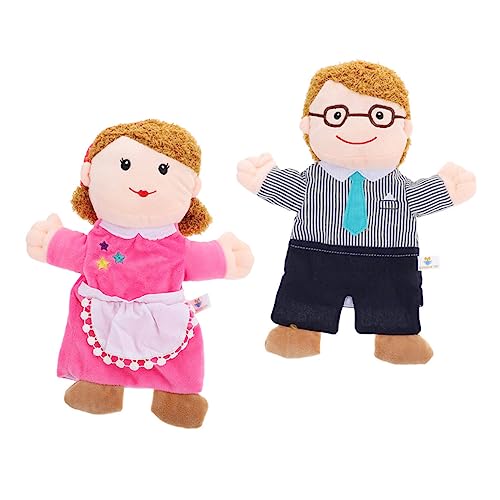 ifundom 2St Handpuppe Marionettenfamilie Lernspielzeug für 3-jährige Familienpuppen Plüsch von ifundom