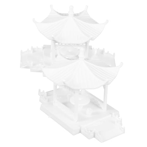 ifundom 2 Stücke Pavilion Statue Landschaft Decor 1:100 Miniatur Pagode Wohnkultur Pavilion Modell für Modell Sandkasten von ifundom