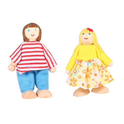 ifundom 2St Puppen Charakter Puppen kinderpuppe spielsachen für Miniaturpuppen bewegliche Puppen Kinderdekoration dekorative Puppenfamilie Puppenfigur Stoff von ifundom