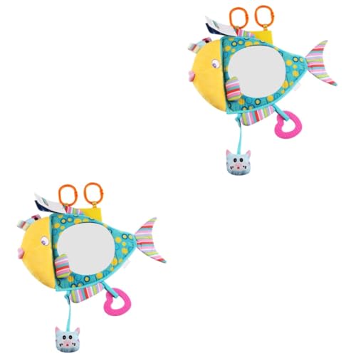 ifundom 2St Spielzeug Plüsch Spiegel Plüschtier Fisch Sensory Toys plüschtiere für Babys Spielzeuge Spielzeug kreativer babyspiegel Spiegelplüsch Fisch im Auto Sitz von ifundom