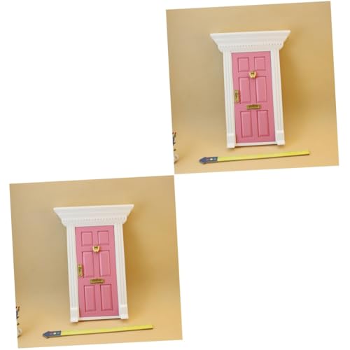 2st Außentür Aus Holz Mini- Holztür Miniatur DIY 1/12 Mini- Miniaturmöbel Hölzern Möbeltür Flache Oberseite von ifundom