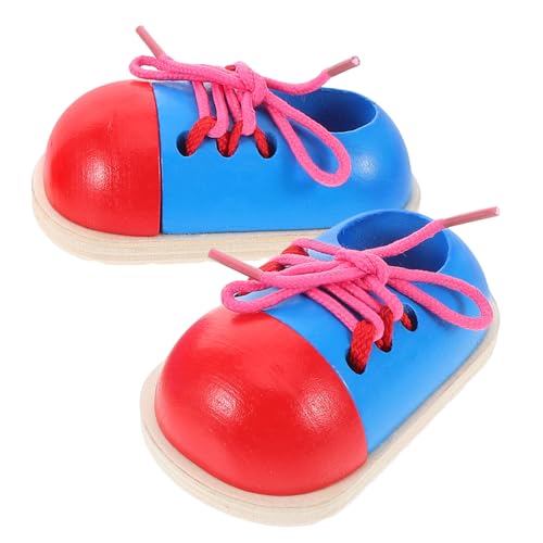ifundom 2Stücke Holz Schnürschuhspielzeug für Kleinkinder Montessori Lernspielzeug Feinmotorik Einfädelbrett für Frühkindliche Bildung und Schuhbinde ifundom 2Stücke Holz Schnürschuhspielzeug für Kleinkinder Montessori Lernspielzeug Feinmotorik Einfädelbrett für Frühkindliche Bildung und Schuhbinde von ifundom