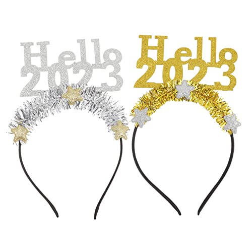 ifundom Lustiges Form-stirnband für Silvester 2023 Party-accessoires Haarband für Frauen Jungen und Mädchen von ifundom